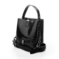 Adriana Bag Black Patent Mocc Croc -Gabor Sales Store adriana bag black patent mocc croc p13597 90313 medium