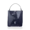 Adriana Bag Navy Patent Mocc Croc