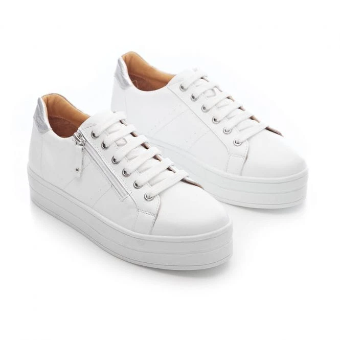 B.Glazie White - Silver Leather 2 B.Glazie White - Silver Leather - Image 2