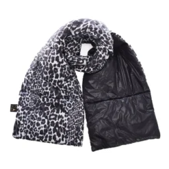 Beau Scarf Grey - Leopard Textile
