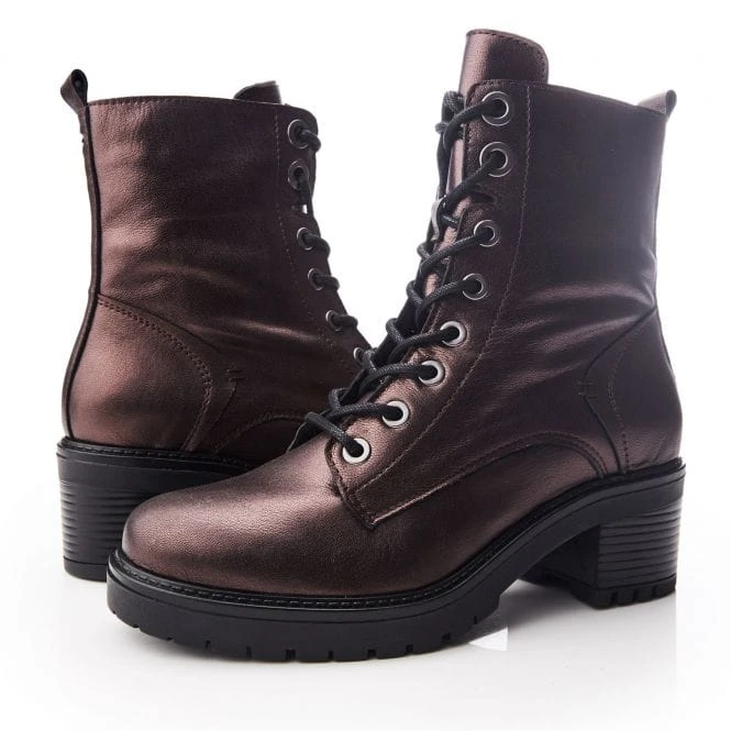 Bellzie Pewter Metallic Leather 4 Bellzie Pewter Metallic Leather - Image 4