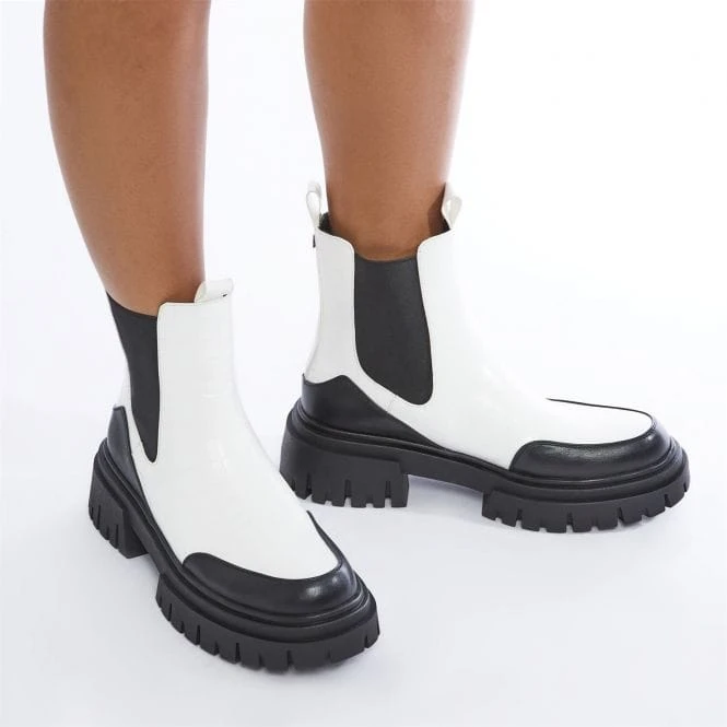 Berra White Patent Mocc Croc 2 Berra White Patent Mocc Croc - Image 2