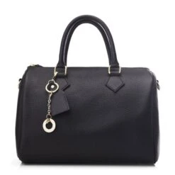 Bowler Bag Black Leather