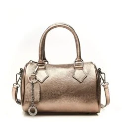 Bowlette Bag Pewter Metallic Leather -Gabor Sales Store bowlette bag pewter metallic leather p13808 92253 medium