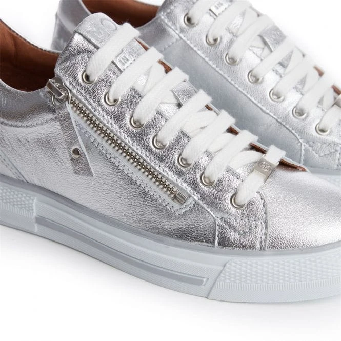 Brayleigh Silver Metallic Leather 5 Brayleigh Silver Metallic Leather - Image 5