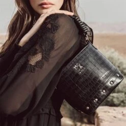 Cindy Bag Black Croc Print Porvair -Gabor Sales Store cindy bag black croc print porvair p13562 90353 medium