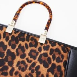 Coco Bag Black - Leopard Porvair -Gabor Sales Store coco bag black leopard porvair p12166 75729 medium