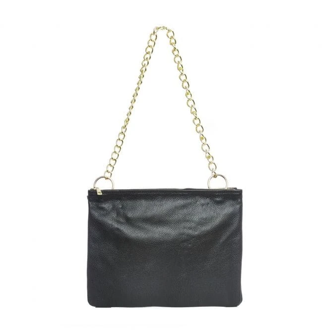 Dani Bag Black Metallic Leather 1 Dani Bag Black Metallic Leather