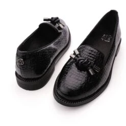 Elaina Black Patent Mocc Croc -Gabor Sales Store elaina black patent mocc croc p13461 89234 medium