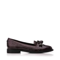 Elaina Burgundy Patent Mocc Croc