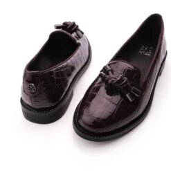 Elaina Burgundy Patent Mocc Croc -Gabor Sales Store elaina burgundy patent mocc croc p13462 89238 medium