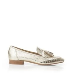 Elmo Gold Snake Print Leather