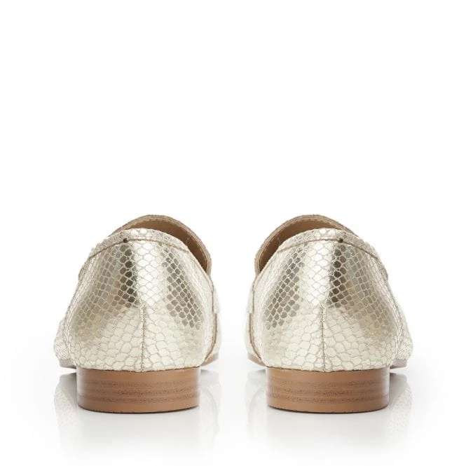 Elmo Gold Snake Print Leather 5 Elmo Gold Snake Print Leather - Image 5