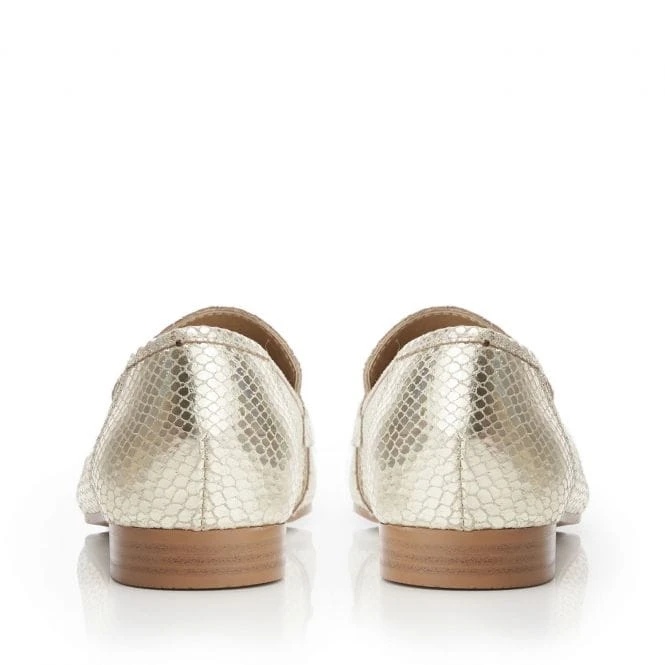 Elmo Gold Snake Print Leather 4 Elmo Gold Snake Print Leather - Image 4