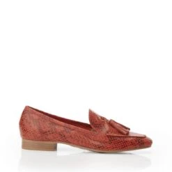 Elmo Orange Snake Print Leather