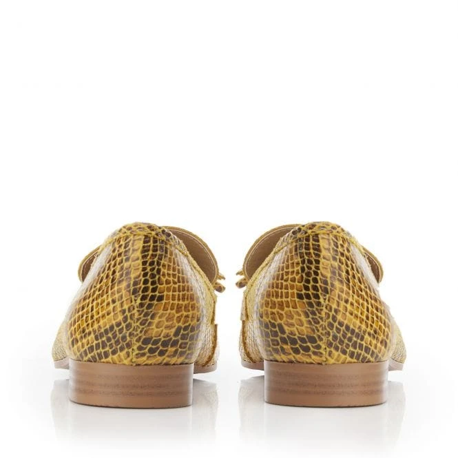 Elmo Yellow Snake Print Leather 5 Elmo Yellow Snake Print Leather - Image 5