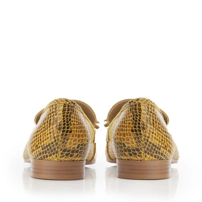 Elmo Yellow Snake Print Leather 3 Elmo Yellow Snake Print Leather - Image 3