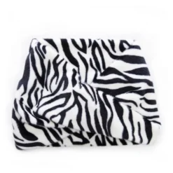 Eva Snood Black - Zebra Faux Fur