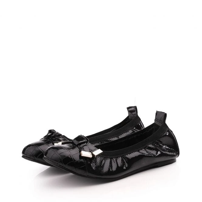 Fellicity Black Patent Mocc Croc 2 Fellicity Black Patent Mocc Croc - Image 2