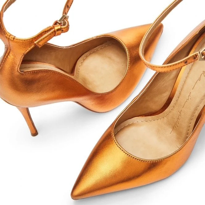 Jeylani Orange Metallic Leather 4 Jeylani Orange Metallic Leather - Image 4