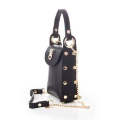 Joie Bag Black And Gold Metallic Leather -Gabor Sales Store joie bag black and gold metallic leather p13609 90008 medium
