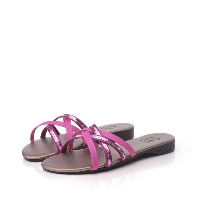 Lesta Fuschia Leather 2 Lesta Fuschia Leather - Image 2