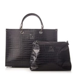 Gabor Sales Store -Gabor Sales Store marisa bag black croc print porvair p13716 90650 medium