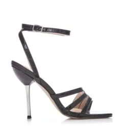 Melinia Black Croc Porvair