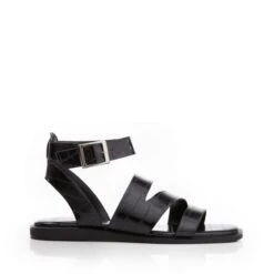 Oasis Black Patent Mocc Croc