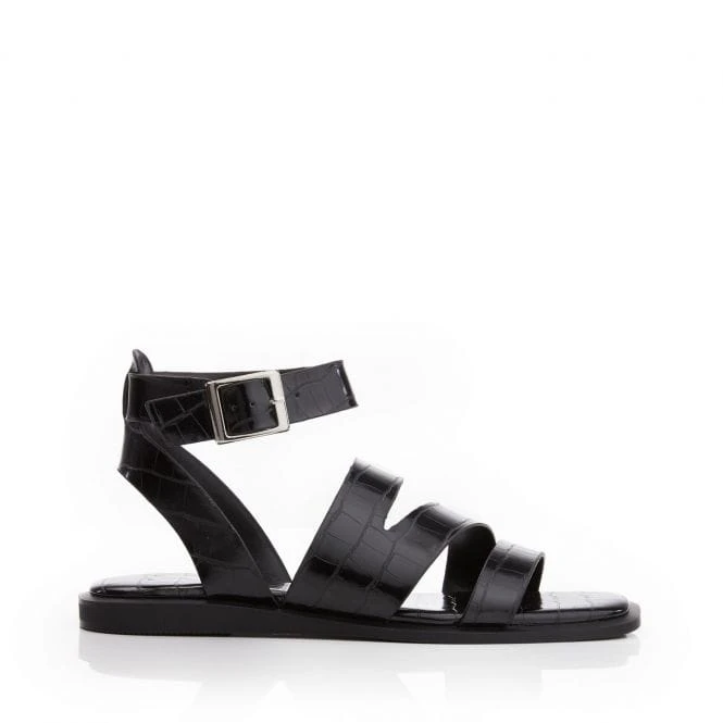 Oasis Black Patent Mocc Croc 1 Oasis Black Patent Mocc Croc