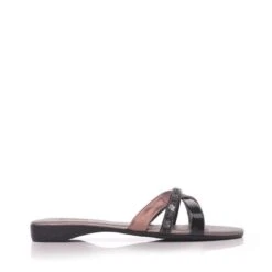 Olla Black Pewter Leather