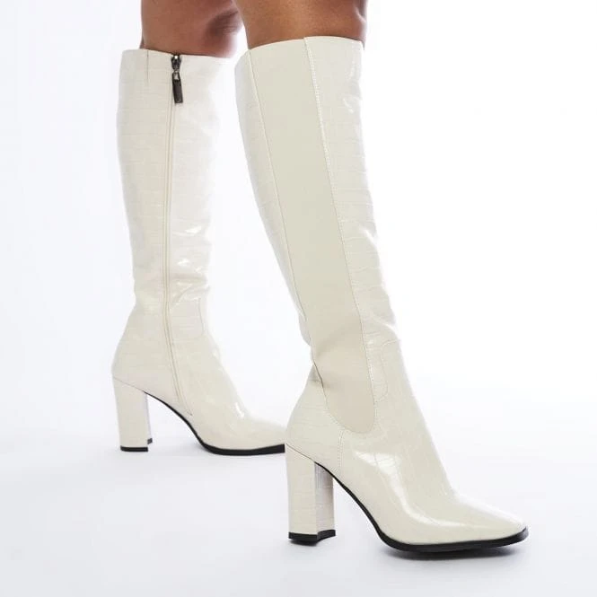 Sammantha Cream Patent Mocc Croc 2 Sammantha Cream Patent Mocc Croc - Image 2