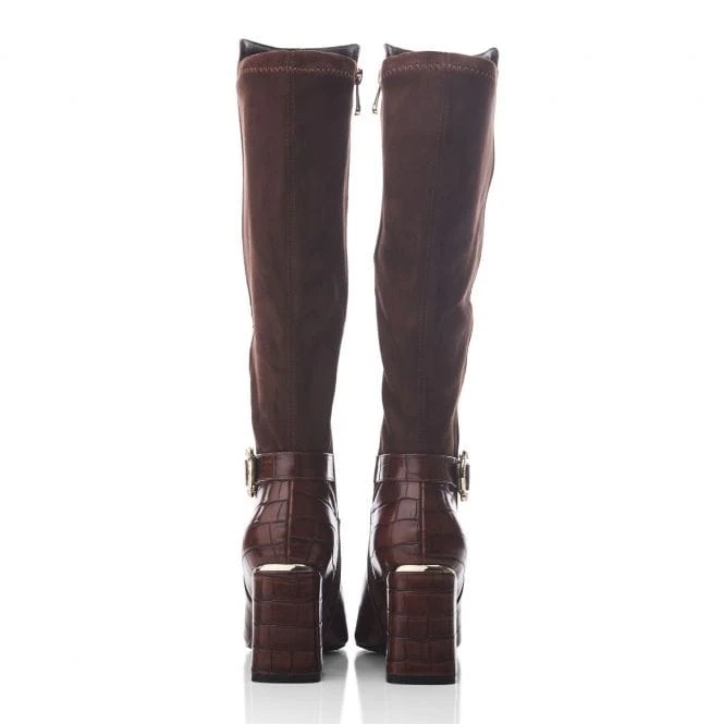 Saretta Brown Patent Mocc Croc 3 Saretta Brown Patent Mocc Croc - Image 3