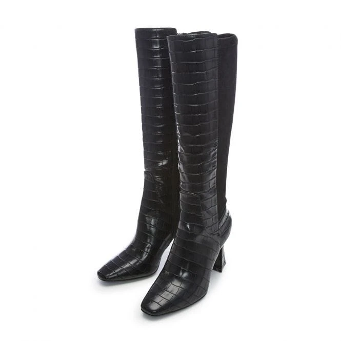 Sarisa Black Patent Mocc Croc 2 Sarisa Black Patent Mocc Croc - Image 2