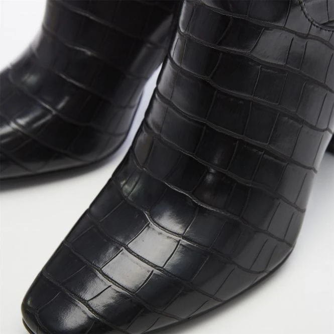 Sarisa Black Patent Mocc Croc 4 Sarisa Black Patent Mocc Croc - Image 4