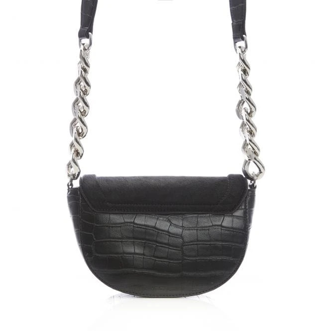 Sophia Bag Black Patent Mocc Croc 2 Sophia Bag Black Patent Mocc Croc - Image 2