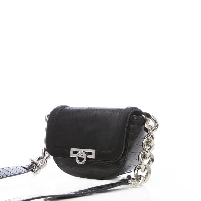 Sophia Bag Black Patent Mocc Croc 3 Sophia Bag Black Patent Mocc Croc - Image 3