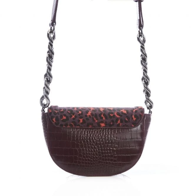 Sophia Bag Burgundy - Leopard Patent Mocc Croc 2 Sophia Bag Burgundy - Leopard Patent Mocc Croc - Image 2