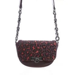 Sophia Bag Burgundy - Leopard Patent Mocc Croc