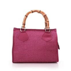 Tropicana Tote Fuschia Raffia