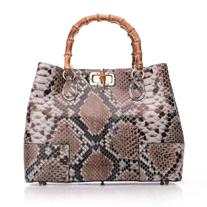 Willow Bag Natural Snake Print Leather 1 Willow Bag Natural Snake Print Leather